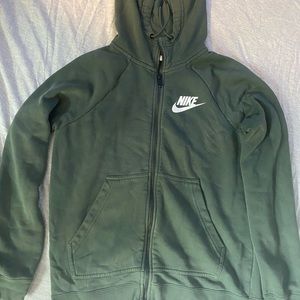 green nike zip up